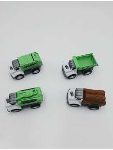 Set 4 Camiones De Construcción Juguetes Para Niños - Verde - Ver 3