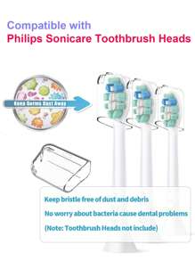 Toothbrush Head Dustproof Covers For Phillips Sonicare Electric Toothbrush Heads, Electric Toothbrushes Replacement Brush Head Cover Caps Protector For Storage In Home And Travel - 6 Pcs - Multicolor - View 6
