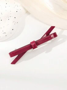 1个醋酸纤维蝴蝶结简约时尚春季发夹，适合日常佩戴（玳瑁色和红棕色印花随机发货），情人节、校园用品、优雅、学院风、蝴蝶结、可爱、发饰、头饰、爪夹、发卡 - 彩色 - 查看 10