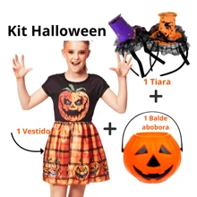 Harrods Store Party Kit Dress Headband Pumpkin Bucket Trick Or Treat Cho - Màu tím - Xem 2