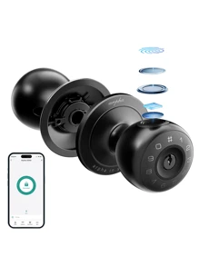 Arpha Smart Door Knob, Fingerprint Door Lock, Smart Lock Biometric Door Lock Fingerprint Door Knob With Tuya App Control, Silent Mode, Keyless Entry Door Lock, Suitable For Bedroom, Cloakroom, Apartments Offices, Hotels - màu đen - Xem 2