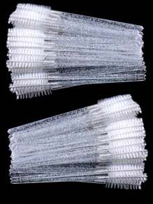 50Pcs 100Pcs 200Pcs Shining White Eyelash Brushes Lash Mascara Wands Mini Eyebrow Comb Makeup Tools Applicators,Eyebrow Brush,Eyeshadow Brush,Spoolie,Spoolie Brush - Multicolor - View 10