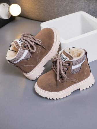 Toddler Girls Boots, British Style Leather Shoes For Baby, Baby Girl Sneakers, Kids First Walking Shoes