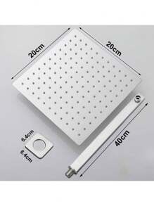 Square Stainless Steel Shower Head 20x20 Cm With 40cm Arm - Silver - View 9