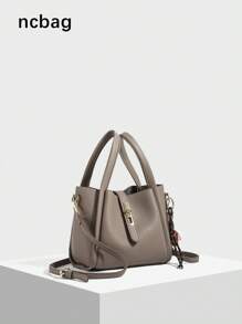 2 chiếc túi xách da PU trơn màu cho nữ, túi đeo chéo vai khóa xoắn, đựng vừa điện thoại và ví, thích hợp cho phụ nữ trưởng thành, quà tặng cho ngày hẹn hò - Nhiều màu - Xem 4