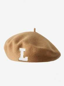 1pc Baby & Kids 26 Letters Knitted Beret Hat, Soft Warm Cute Fashionable Headwear For Toddler Boys Girls, Suitable For Infants And Young Children In Autumn And Winter