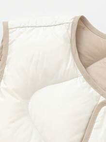 Balabala Boys' And Girls' Down Vest Warm For Autumn/Winter - White - View 7