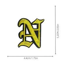 1 Pièce Optionnelle Alphabet Noir Edge Patch Brodé, Fer Sur/insignes, Vêtements Et Accessoires Décoration
