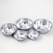Kit Set Of 5 Stainless Steel Bowls Kitchen Basin Salad Bowl Meal Preparation Food Storage 400 To 1800ml
