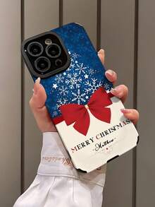 Ốp điện thoại bằng da họa tiết Giáng sinh tùy chỉnh Apple Blue Christmas2024 1 chiếc, tương thích với iPhone và Samsung, ốp lưng điện thoại bằng da PU sọc dọc chống rơi và chống vân tay TPU mềm phủ toàn bộ, lý tưởng làm quà tặng cá nhân, đối tác, gia đình, bạn bè, sinh nhật, kỷ niệm - màu đen - Xem 3