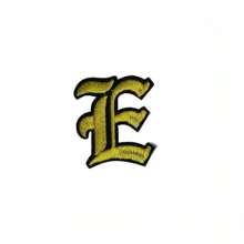 1 Pièce Optionnelle Alphabet Noir Edge Patch Brodé, Fer Sur/insignes, Vêtements Et Accessoires Décoration