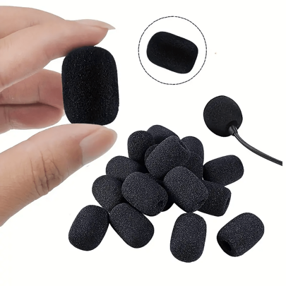 10PCS Headset Microphone Sponge Cover For Creative Amplifier Head-Worn Earphone Microphone Cover To Prevent Spray Noise And Reduce Noise
