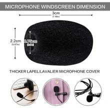 10pcs Headphone Microphone Sponge Covers, Suitable For Creative Amplifier Headset Microphone, Prevent Splash Noise And Reduce Noise