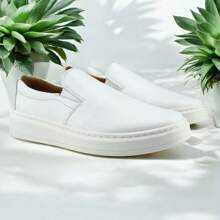Men's Leather Loafer With Leather Lined And Leather Insole - Putih - View 3