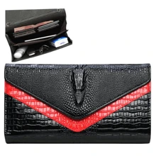 Luxury Crocodile Skin Pattern Leather Clutch, Elegant New Evening Bag, Stylish And Handbag - Multicolor - View 2
