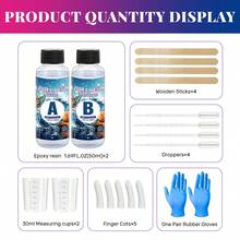 Bộ keo epoxy trong suốt, không bọt khí, 20/50/100ml, dùng cho thủ công DIY, lắp ráp và kết nối vật thể, đúc thanh. - Nhựa epoxy - Xem 14