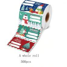 Thẻ quà tặng Giáng sinh - Thẻ quà tặng Giáng sinh - Nhãn quà tặng Giáng sinh tự dán Giấy gói quà ông già Noel - Đồ trang trí Giáng sinh (2,95 X 1,6 inch), Giáng sinh - Nhiều màu - Xem 12