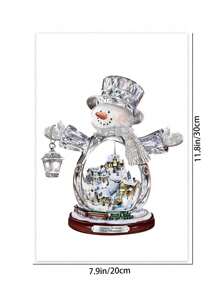 圣诞树墙贴水晶挂饰，带圣诞老人和圣诞树贴纸，窗户贴纸 PVC 贴花 20x30 厘米，一片用于窗户玻璃装饰，7.87 X 11.81 英寸，圣诞节