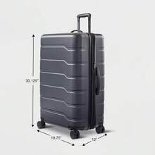 Open Story Hardside Large Checked Luggage Hardshell Spinner Suitcase, Gray - 1 - 查看 6