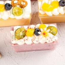 140ml Transparent Dessert Cups, 25pcs Reusable Plastic Square Dessert Cups, Mini Dessert Bowls For Mousse, Pudding, Party