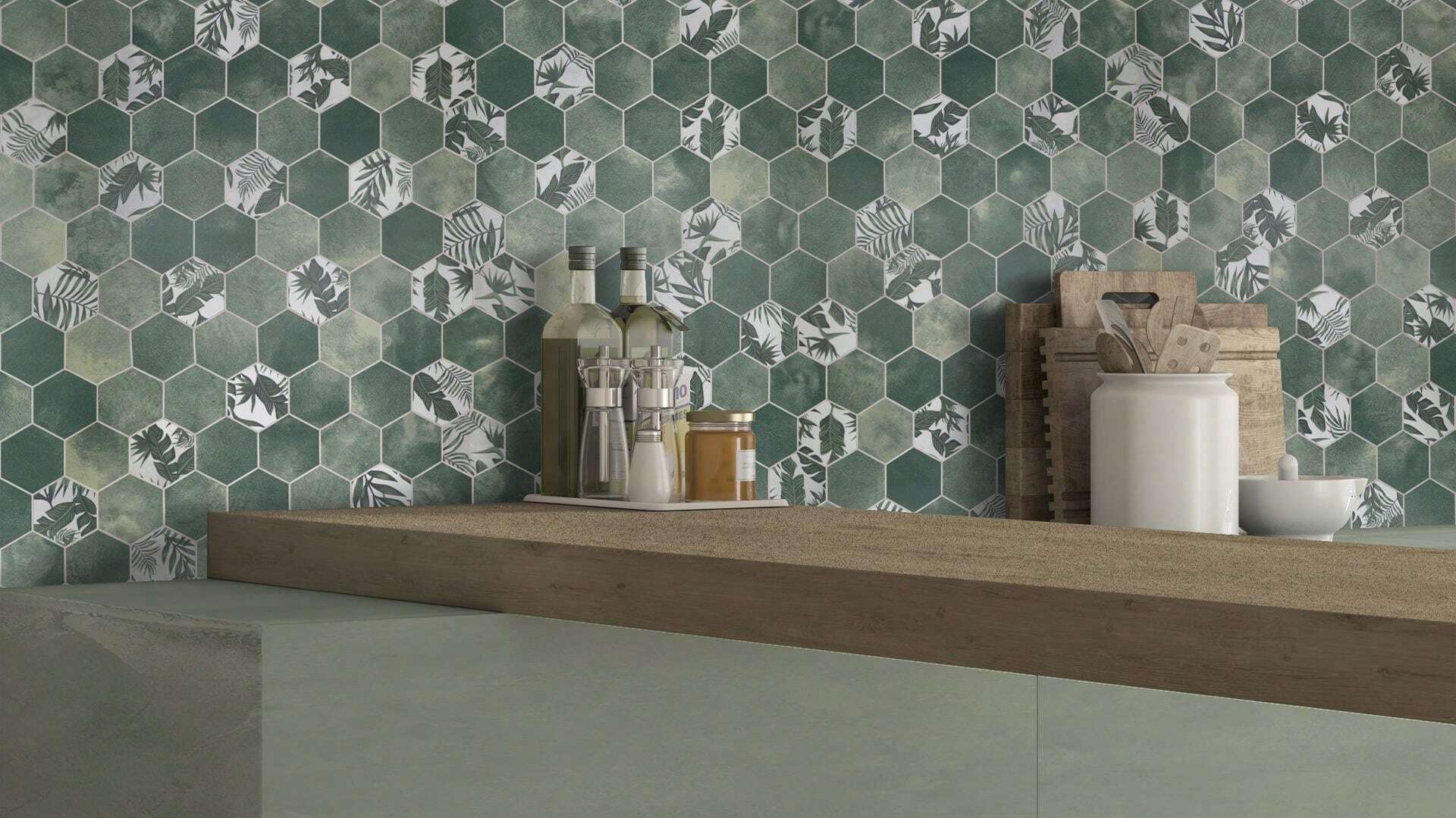 10Sheet Peel And Stick Backsplash Hexagon Stick On Tile, Cement