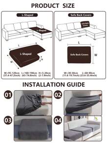 1 Pièce Housse De Coussin De Siège De Canapé, En Élastique Haut, Détachable, Lavable En Machine, Résistante Aux Éclaboussures, Convient Aux Coussins De Siège Et De Dossier De Canapé En Polyester Dans Le Salon.
