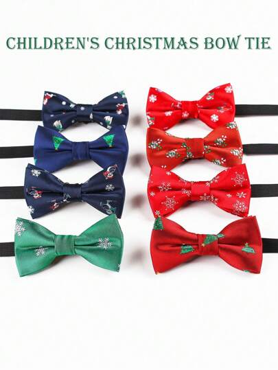 Christmas Children Student Performance Bow Tie, Christmas Bow Tie For Kids