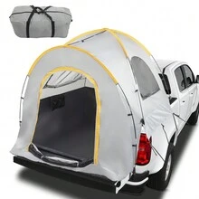 Compañero de camping mini para camionetas: Carpa de camión gris-naranja de 5.2-5.8 pies