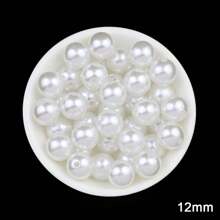 2 mm à 16 mm Perles rondes en ABS beige et blanc, cabochons de perles à moitié plats à moitié ronds, convenant pour la fabrication de bijoux DIY, l'artisanat, les accessoires, les vêtements, les chaussures, les sacs, la décoration des ongles et l'artisanat