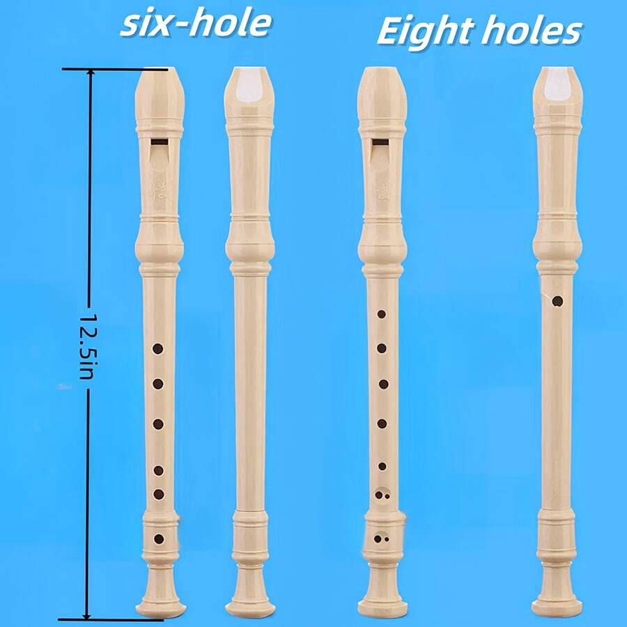 Flûte à bec soprano à 6 trous et 8 trous, flûte à bec de style allemand pour enfants débutants