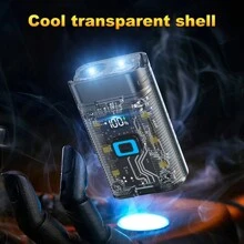 1pc Bright Dual-Lamp Bicycle Light, USB Rechargeable Mountain Bike Front Light, Transparent Riding Gear For Night Riding - Black - View 5