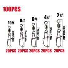 Fishing Swivels Snaps Set, Rolling Bearing Swivel With Duo Lock Snap Connector For Saltwater Freshwater Fishing