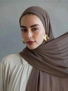 1 boîte 5 pièces foulards en chiffon de couleur unie + 2 pièces pinces à cheveux, ensemble de foulards, turbans pour le port casual quotidien, ensemble de foulards légers et respirants, boîte cadeau, cadeau de vacances