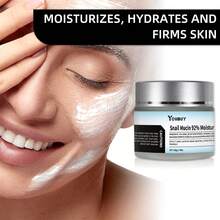 Youbuy 50g - Kem dưỡng ẩm mặt chiết xuất từ 92% dịch nhầy ốc sên, nuôi dưỡng, cấp nước, làm săn chắc da chảy xệ - Bạc - Xem 5