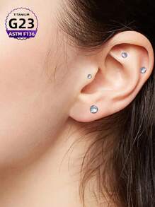 CatDObo 1件1.2毫米2-4毫米钻石钛合金唇钉G23钛镶嵌钻石杯碗形耳环内螺纹耳骨硬鼻饰品批发 - 碗杯 - 查看 4