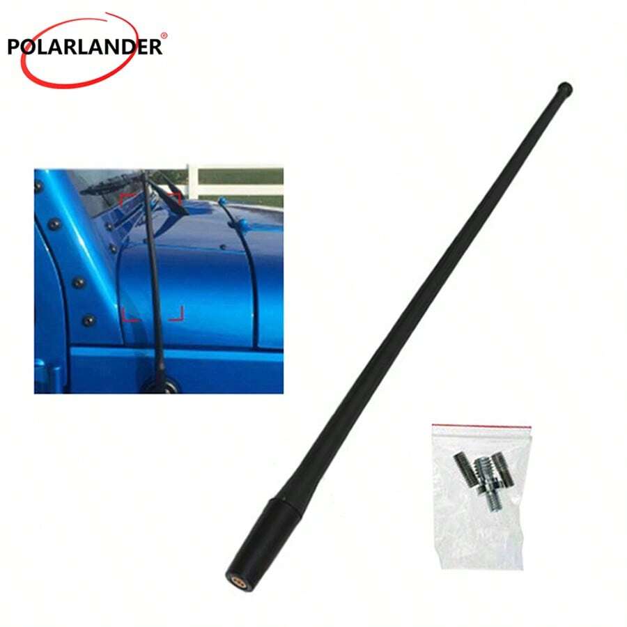 Set Of 13-Inch Rubber Flexible Stubby Radio Antenna Topper Compatible ...