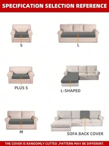 1pc Modern Minimalist Stretch Sofa Cover, Made Of Polyester Fiber, Machine Washable, Protects Sofa From Dust And Dirt, Suitable For All Seasons, Removable And Washable Fitted Sofa Cushion Cover - Coffee Brown - View 6