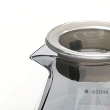 1 件 400ml/600ml 咖啡壶，适用于手冲咖啡机，钻石形状透明灰色咖啡壶，防破损包装 回到学校 - 煙灰色 - 查看 5