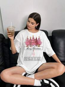 Customizable Women Plus Size T-Shirt - Add Your Text And Graphics (Family Photo With Nickname) To Design Your Personalized Plus Size Printed T-Shirt - White - View 1