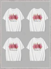 Customizable Women Plus Size T-Shirt - Add Your Text And Graphics (Family Photo With Nickname) To Design Your Personalized Plus Size Printed T-Shirt - White - View 2