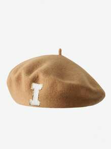 1pc Baby & Kids 26 Letters Knitted Beret Hat, Soft Warm Cute Fashionable Headwear For Toddler Boys Girls, Suitable For Infants And Young Children In Autumn And Winter