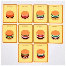 Wooden Realistic Hamburger Sandwich Stacking Toy Set, Food Cutting Play Kitchen Cookware Play Set, Christmas Gift For Kids - Hamburger Sandwich - View 10