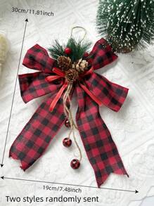 Christmas Butterfly Ornaments - Christmas Tree Hanging Decor, Pine Cone, Snowflake, Deer, Bow Knot, Snowball, Plaid Bow, Ornament Gift Set