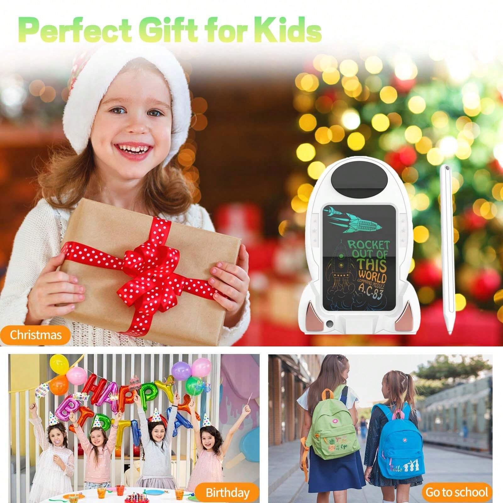 Writing Tablet, Drawing Pads For Kids 3 4 5 6 7Years Old 6.8 Inch