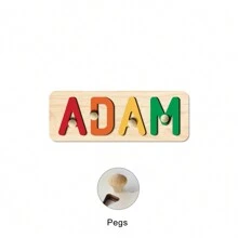 Early Learning For Boy Or Girl, Toddler Name Puzzle, Custom Puzzle For Kids, Ideal For Preschool Learning, Personalized Name Puzzle, Wooden Alphabet Puzzle, Wooden Puzzle, First 1st Birthday Gifts, Personalized Gifts, Birthday Gift, Anniversary Gift, Halloween Thanksgiving Gifts Gifts(Blue Brown)Baby Shower Family Decorations Gifts Winter Eve Gifts Back To School Winter Gift Ideas Boy Girl Valentine's Day - Blue Brown With Nails - View 7