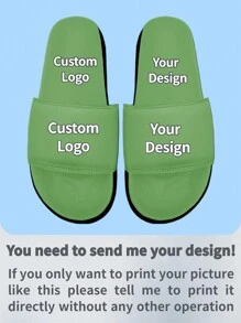 Customized Men's Beach Slippers, 3D Printed Photo Personalized Furniture Slippers, Cute Custom Slippers, Comfortable For Indoor/Outdoor, Beach, Home, Gift For Lover/Mother/Father/Fiancee/Family/Friends/Siblings