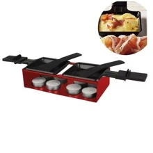 13-Piece Raclette Set Rechaud Cheese Melter Fondue Kit - 紅色 - 查看 1