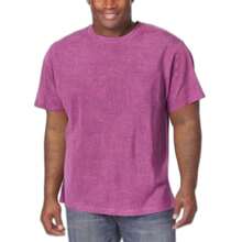 KingSize Men's Big & Tall Shrink-Less Lightweight Pocket Crewneck T-Shirt - 希瑟洋紅色 - 查看 1