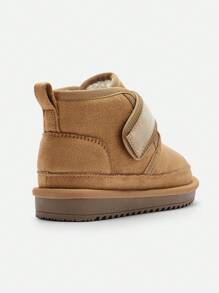 Balabala Kids Snow Boots Children's Hook And Loop Winter Boots 2024 New Thickened Short Boots