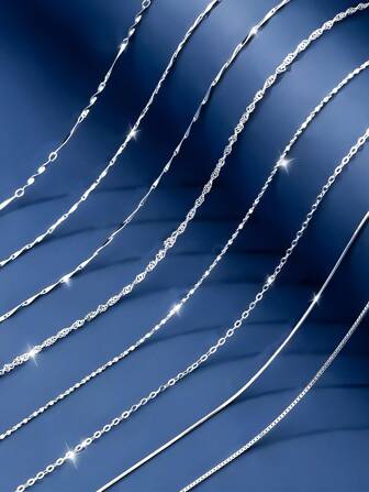 925 Sterling Silver Halsband - Minimalistisk och stilfull design, lämplig för dagligt bruk och presenter, justerbar längd (16 tum - 24 tum), perfekt för arbete eller speciella tillfällen